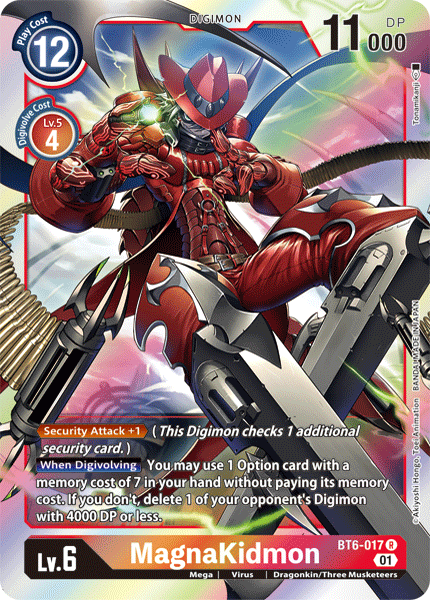 (017) Digimon TCG Double Diamond Single: MagnaKidmon (BT6-017)  Rare