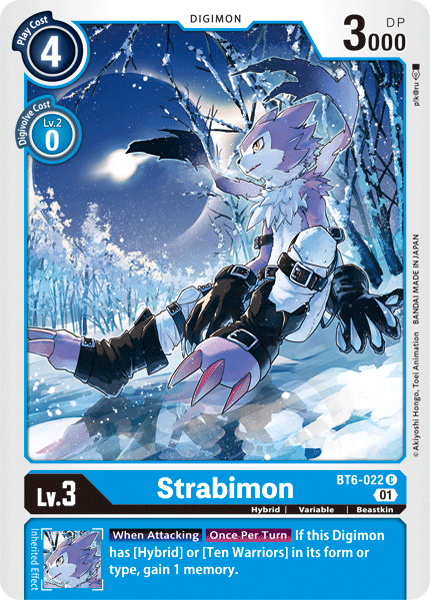 (022) Digimon TCG Double Diamond Single: Strabimon (BT6-022)  Common