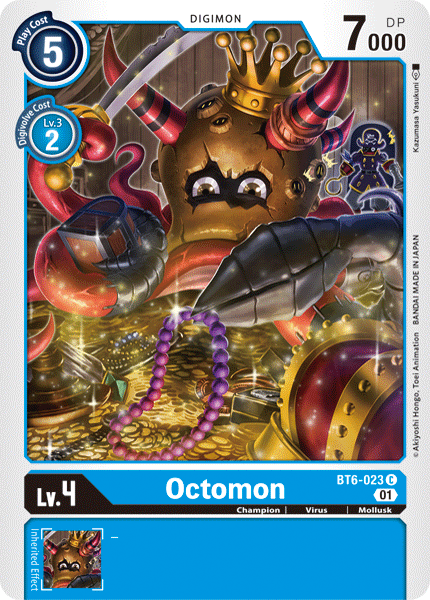 (023) Digimon TCG Double Diamond Single: Octomon (BT6-023)  Common