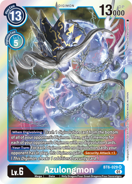 (029) Digimon TCG Double Diamond Single: Azulongmon (BT6-029)  Super Rare