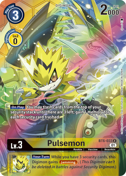 (033) Digimon TCG Double Diamond Single: Pulsemon (BT6-033) (V.2)  Alternative Art