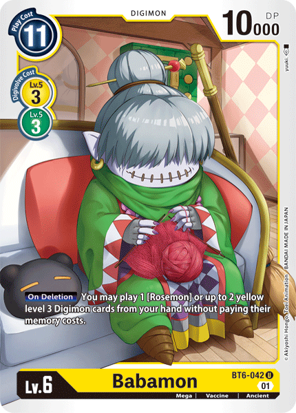 (042) Digimon TCG Double Diamond Single: Babamon (BT6-042)  Uncommon