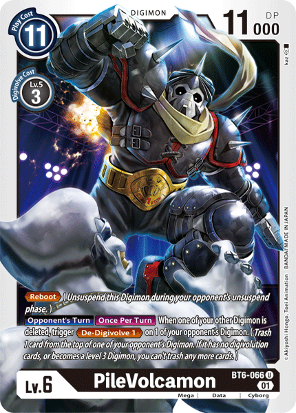 (066) Digimon TCG Double Diamond Single: PileVolcamon (BT6-066)  Uncommon