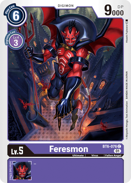 (076) Digimon TCG Double Diamond Single: Feresmon (BT6-076)  Common