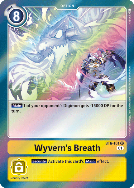 (101) Digimon TCG Double Diamond Single: Wyvern's Breath (BT6-101)  Rare