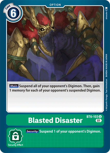 (103) Digimon TCG Double Diamond Single: Blasted Disaster (BT6-103)  Uncommon