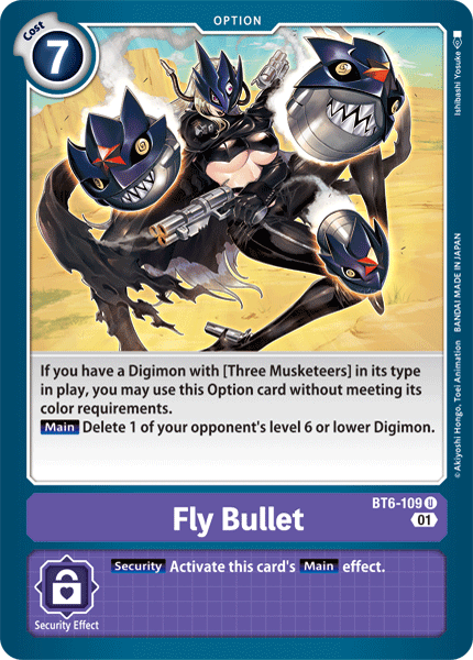 (109) Digimon TCG Double Diamond Single: Fly Bullet (BT6-109)  Uncommon