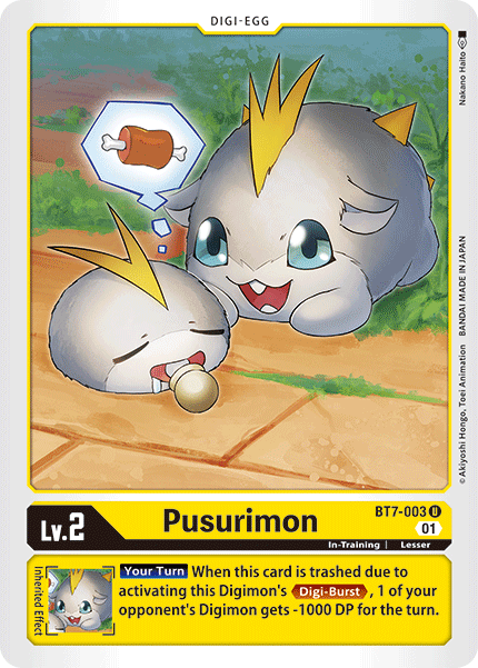 (003) Digimon TCG Next Adventure Single: Pusurimon (BT7-003)  Uncommon