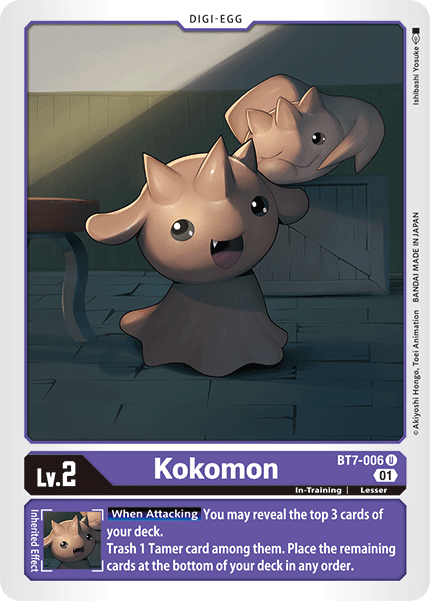 (006) Digimon TCG Next Adventure Single: Kokomon (BT7-006)  Uncommon