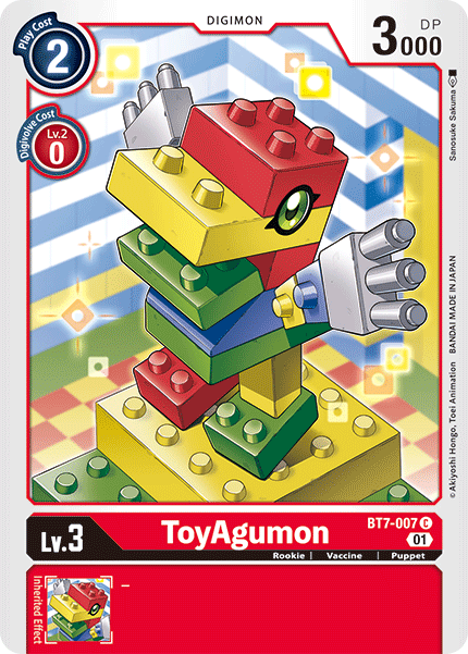 (007) Digimon TCG Next Adventure Single: ToyAgumon (BT7-007)  Common