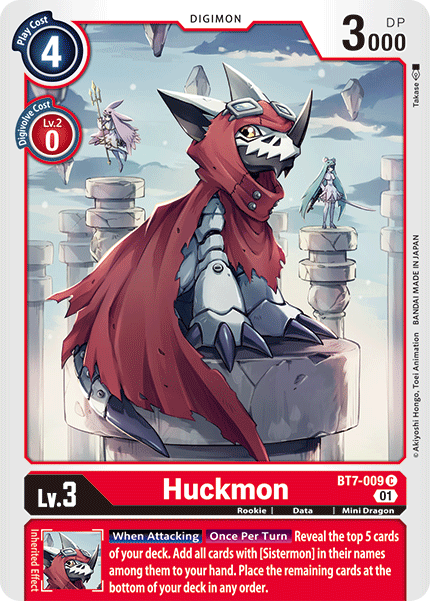 (009) Digimon TCG Next Adventure Single: Huckmon (BT7-009)  Common