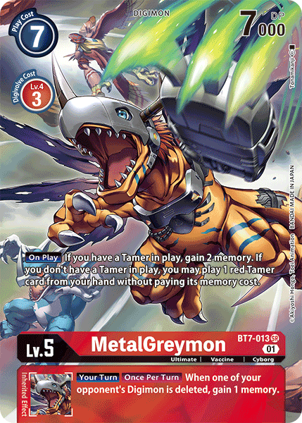 (013) Digimon TCG Next Adventure Single: MetalGreymon (BT7-013) (V.2)  Alternative Art
