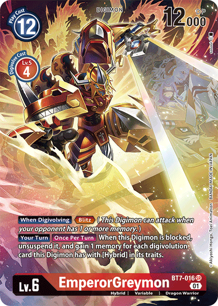 (016) Digimon TCG Next Adventure Single: EmperorGreymon (BT7-016) (V.2)  Alternative Art