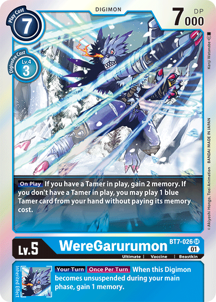 (026) Digimon TCG Next Adventure Single: WereGarurumon (BT7-026) (V.1)  Super Rare