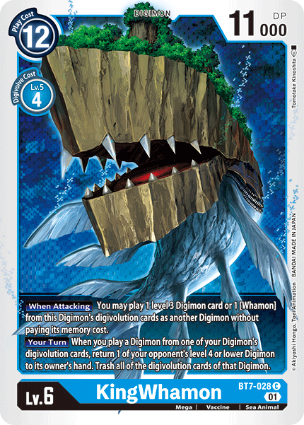 (028) Digimon TCG Next Adventure Single: KingWhamon (BT7-028)  Common