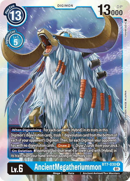 (030) Digimon TCG Next Adventure Single: AncientMegatheriummon (BT7-030)  Rare