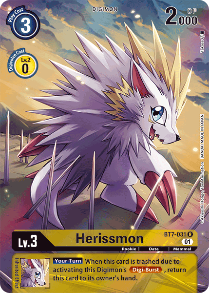 (031) Digimon TCG Next Adventure Single: Herissmon (BT7-031) (V.2)  Alternative Art