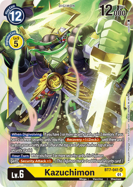 (041) Digimon TCG Next Adventure Single: Kazuchimon (BT7-041) (V.1)  Super Rare