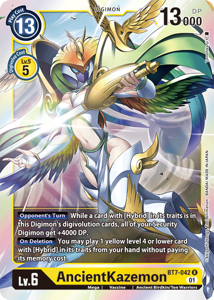 (042) Digimon TCG Next Adventure Single: AncientKazemon (BT7-042)  Rare