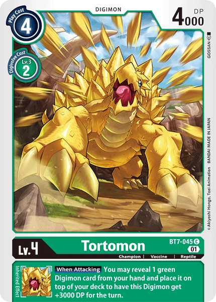 (045) Digimon TCG Next Adventure Single: Tortomon (BT7-045)  Common