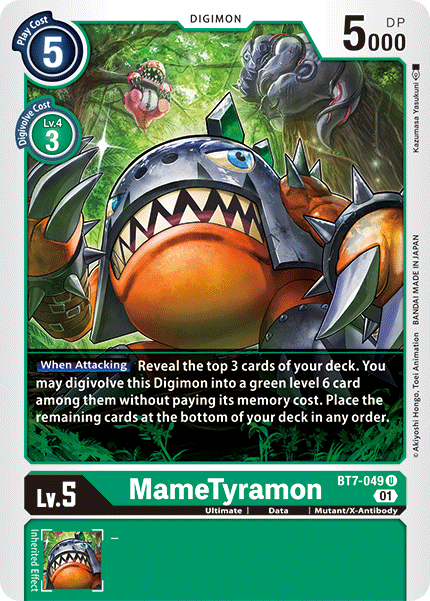 (049) Digimon TCG Next Adventure Single: MameTyramon (BT7-049)  Uncommon