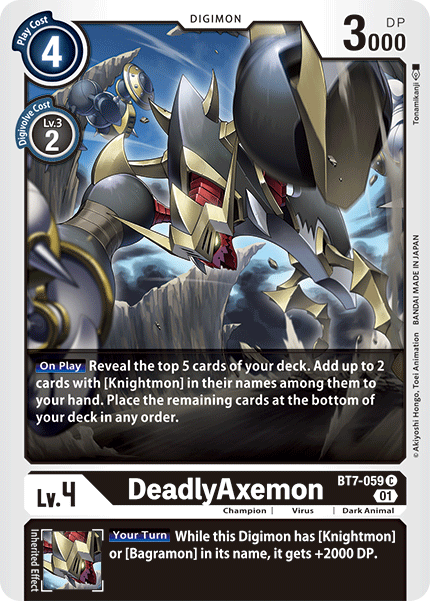 (059) Digimon TCG Next Adventure Single: DeadlyAxemon (BT7-059)  Common