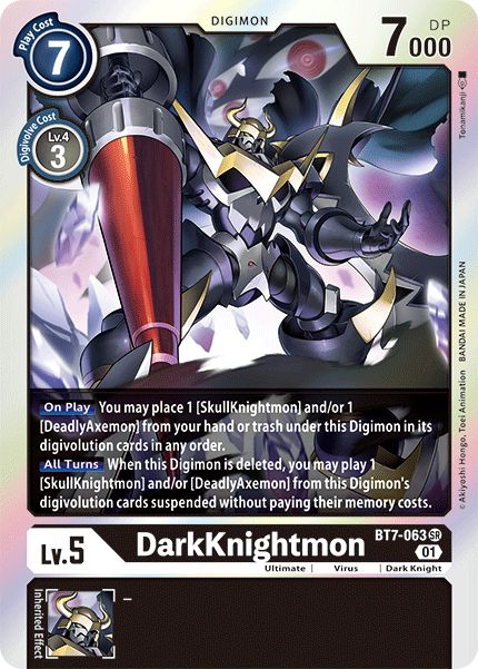 (063) Digimon TCG Next Adventure Single: DarkKnightmon (BT7-063) (V.1)  Super Rare