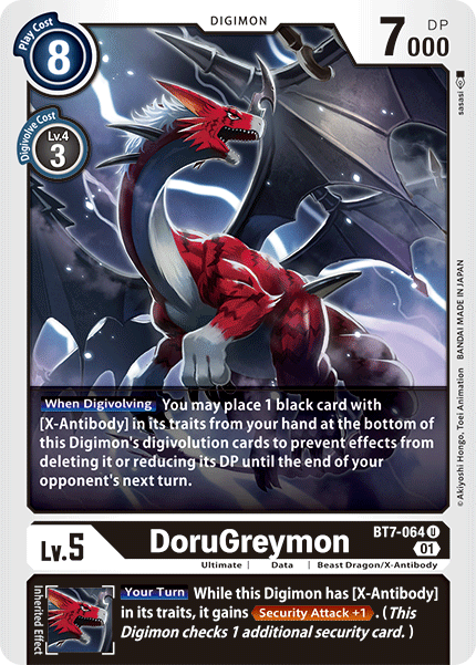 (064) Digimon TCG Next Adventure Single: DoruGreymon (BT7-064)  Uncommon