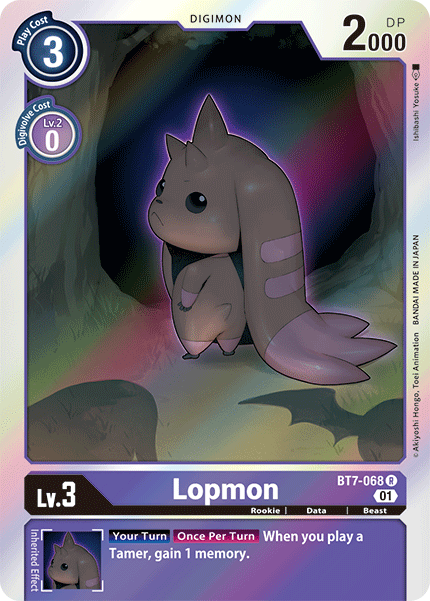 (068) Digimon TCG Next Adventure Single: Lopmon (BT7-068) (V.1)  Rare