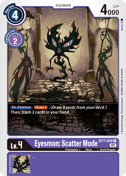 (069) Digimon TCG Next Adventure Single: Eyesmon: Scatter Mode (BT7-069)  Common