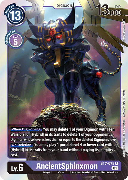 (078) Digimon TCG Next Adventure Single: AncientSphinxmon (BT7-078)  Rare