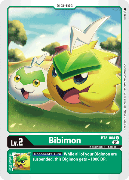 (004) Digimon TCG New Awakening Single: Bibimon (BT8-004)  Uncommon