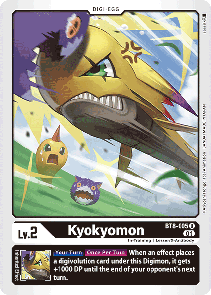 (005) Digimon TCG New Awakening Single: Kyokyomon (BT8-005)  Uncommon