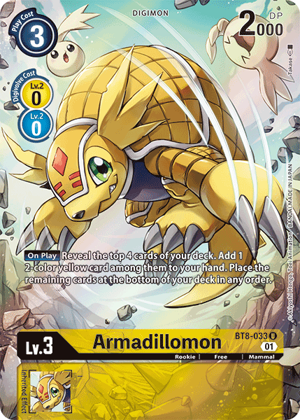 (033) Digimon TCG New Awakening Single: Armadillomon (BT8-033) (V.2)  Alternative Art