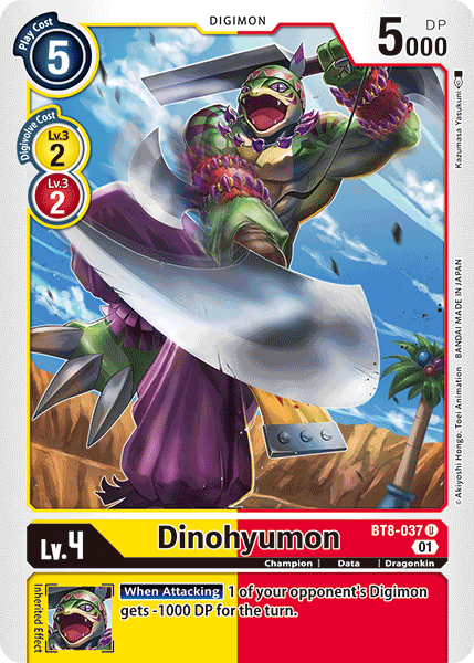 (037) Digimon TCG New Awakening Single: Dinohyumon (BT8-037)  Uncommon