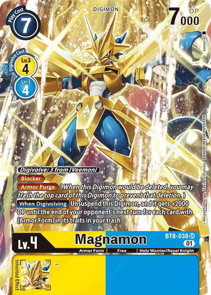 (038) Digimon TCG New Awakening Single: Magnamon (BT8-038) (V.2)  Alternative Art