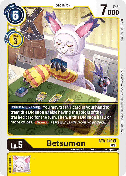 (040) Digimon TCG New Awakening Single: Betsumon (BT8-040)  Common