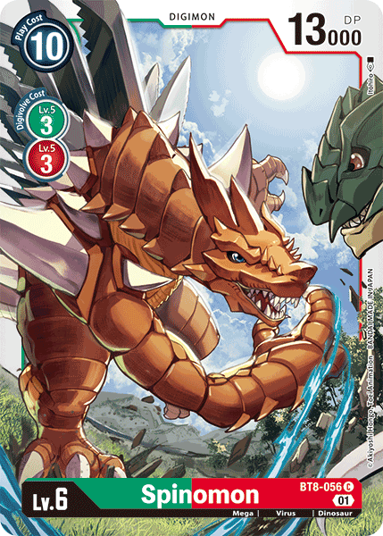 (056) Digimon TCG New Awakening Single: Spinomon (BT8-056)  Common