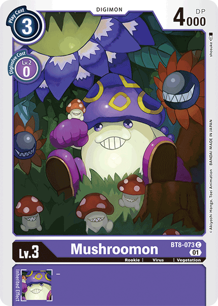 (073) Digimon TCG New Awakening Single: Mushroomon (BT8-073)  Common