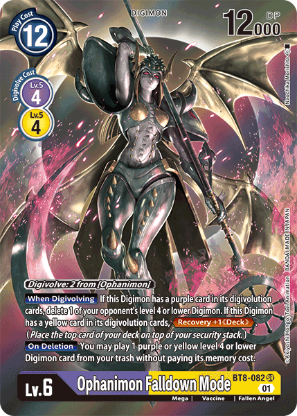 (082) Digimon TCG New Awakening Single: Ophanimon Falldown Mode (BT8-082) (V.2)  Alternative Art