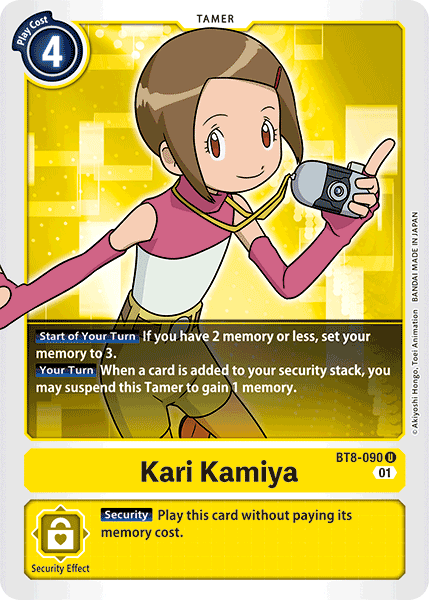(090) Digimon TCG New Awakening Single: Kari Kamiya (BT8-090)  Uncommon