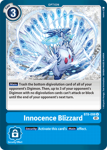 (098) Digimon TCG New Awakening Single: Innocence Blizzard (BT8-098)  Uncommon