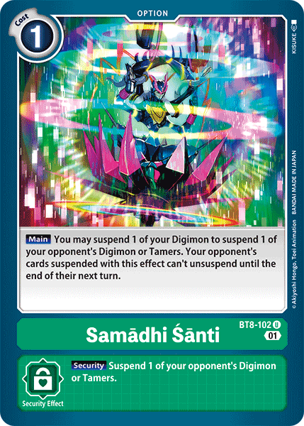 (102) Digimon TCG New Awakening Single: Samadhi Santi (BT8-102)  Uncommon