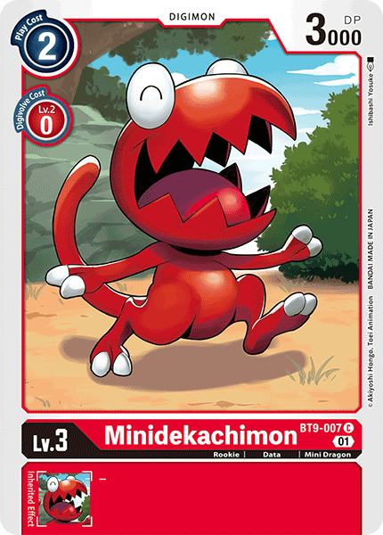 (007) Digimon TCG X Record Single: Minidekachimon (BT9-007)  Common