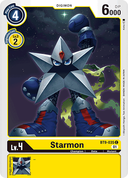 (035) Digimon TCG X Record Single: Starmon (BT9-035)  Common
