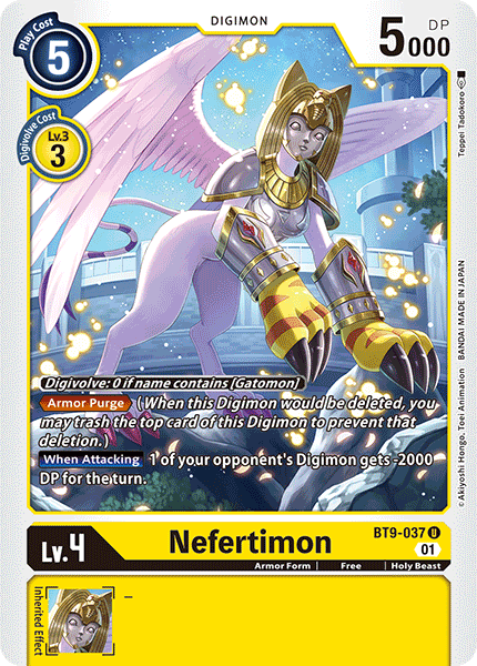 (037) Digimon TCG X Record Single: Nefertimon (BT9-037)  Uncommon
