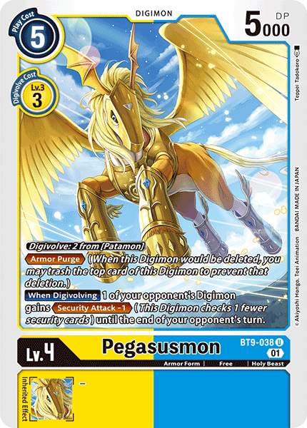 (038) Digimon TCG X Record Single: Pegasusmon (BT9-038)  Uncommon
