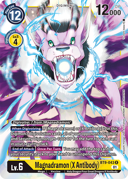 (043) Digimon TCG X Record Single: Magnadramon (X Antibody) (BT9-043)  Rare