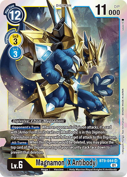 (044) Digimon TCG X Record Single: Magnamon (X Antibody) (BT9-044) (V.1)  Super Rare