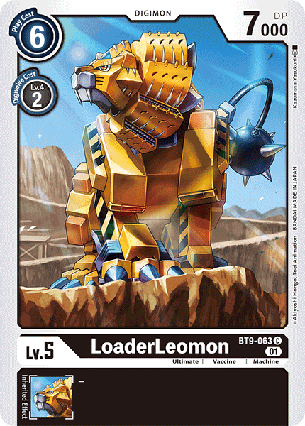 (063) Digimon TCG X Record Single: LoaderLeomon (BT9-063)  Common
